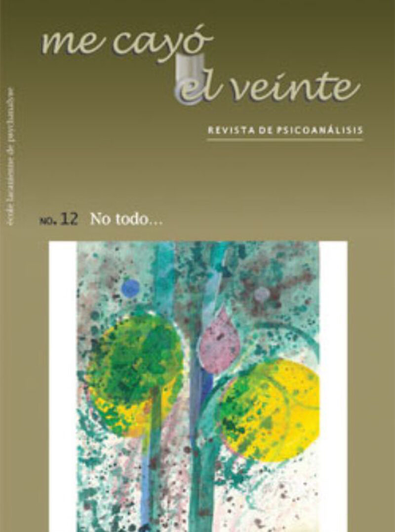 Portada de Me cayó el veinte. Revista de psicoanálisis no. 12