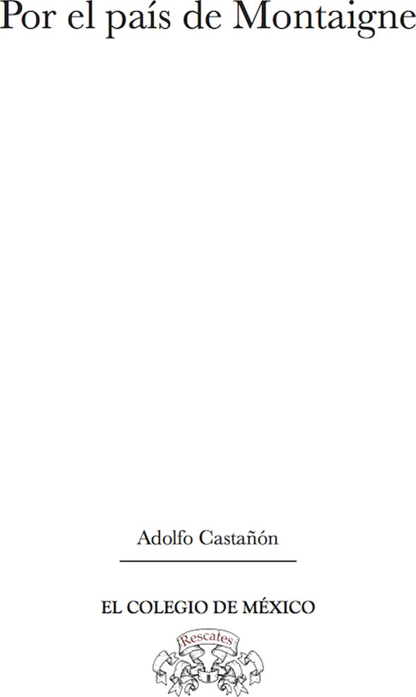 Portada de Por el país de Montaigne