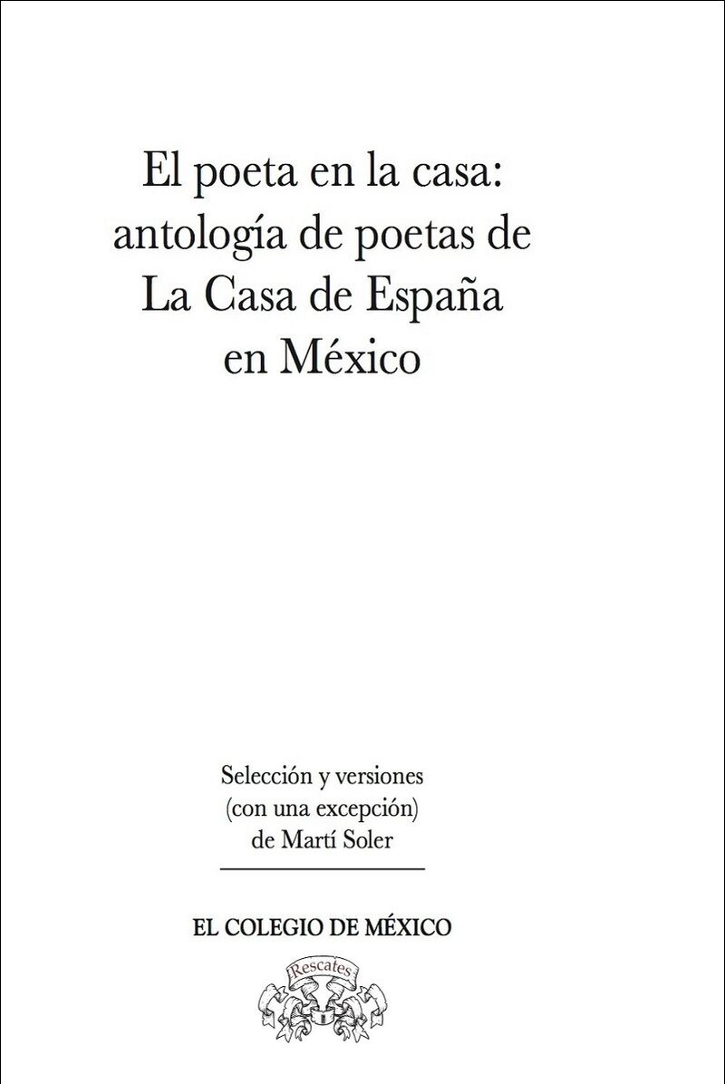 Portada de El poeta en la casa: · Martí Soler