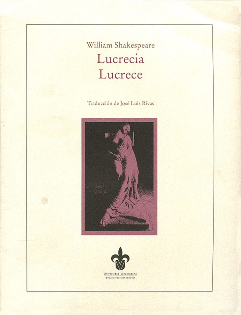 Portada de Lucrecia / Lucrece · William Shakespeare