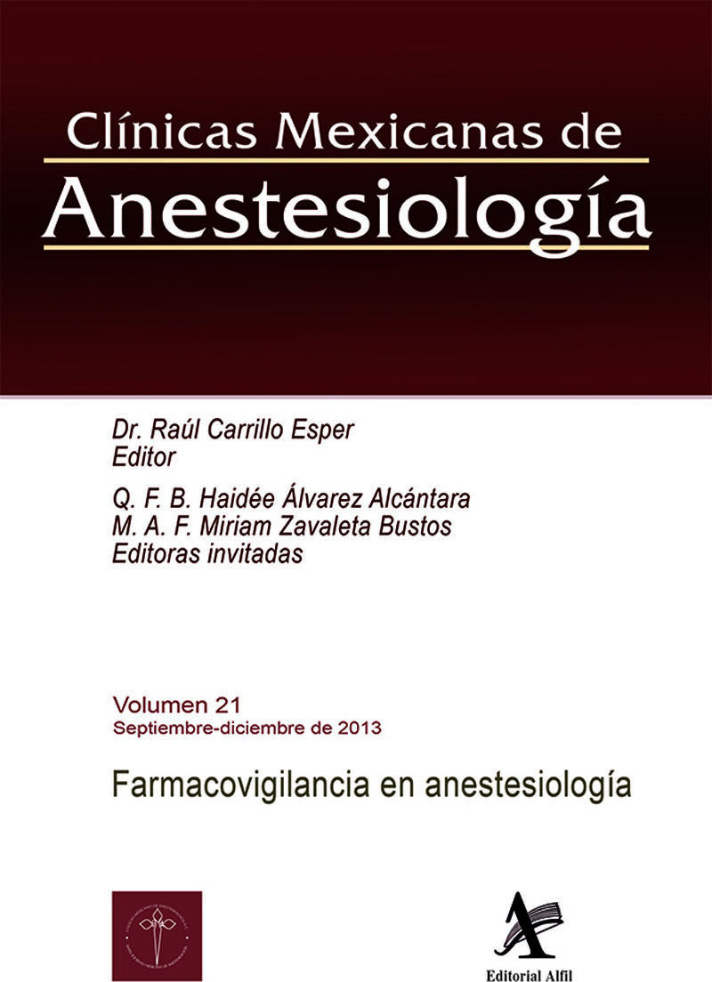 Portada de Farmacovigilancia en anestesiología