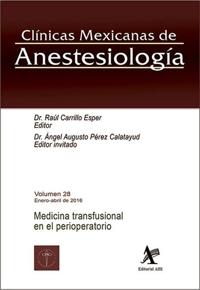 Portada de Medicina transfusional en el perioperatorio