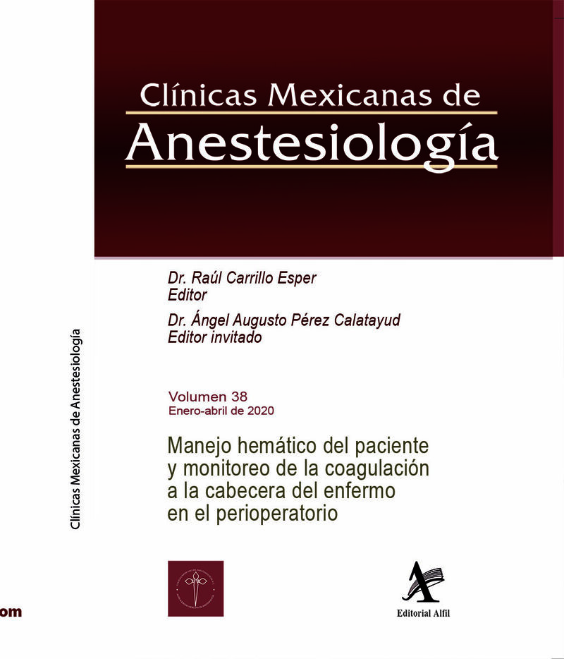 Portada de Manejo hemático del paciente y monitoreo de la coagulación a la cabecera del enfermo en el perioperatorio,