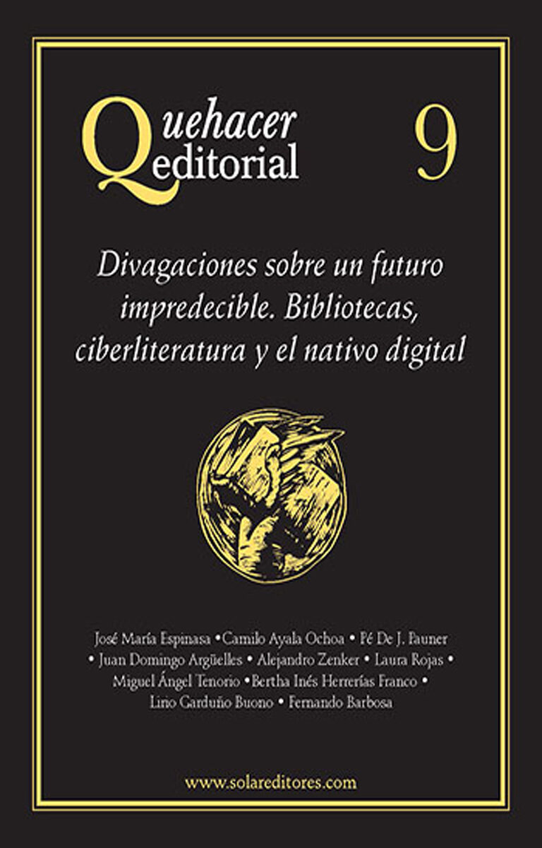 Portada de Quehacer Editorial 9 · Alejandro Zenker