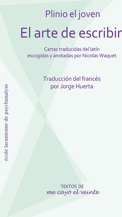 Portada de El arte de escribir · Plinio el joven
