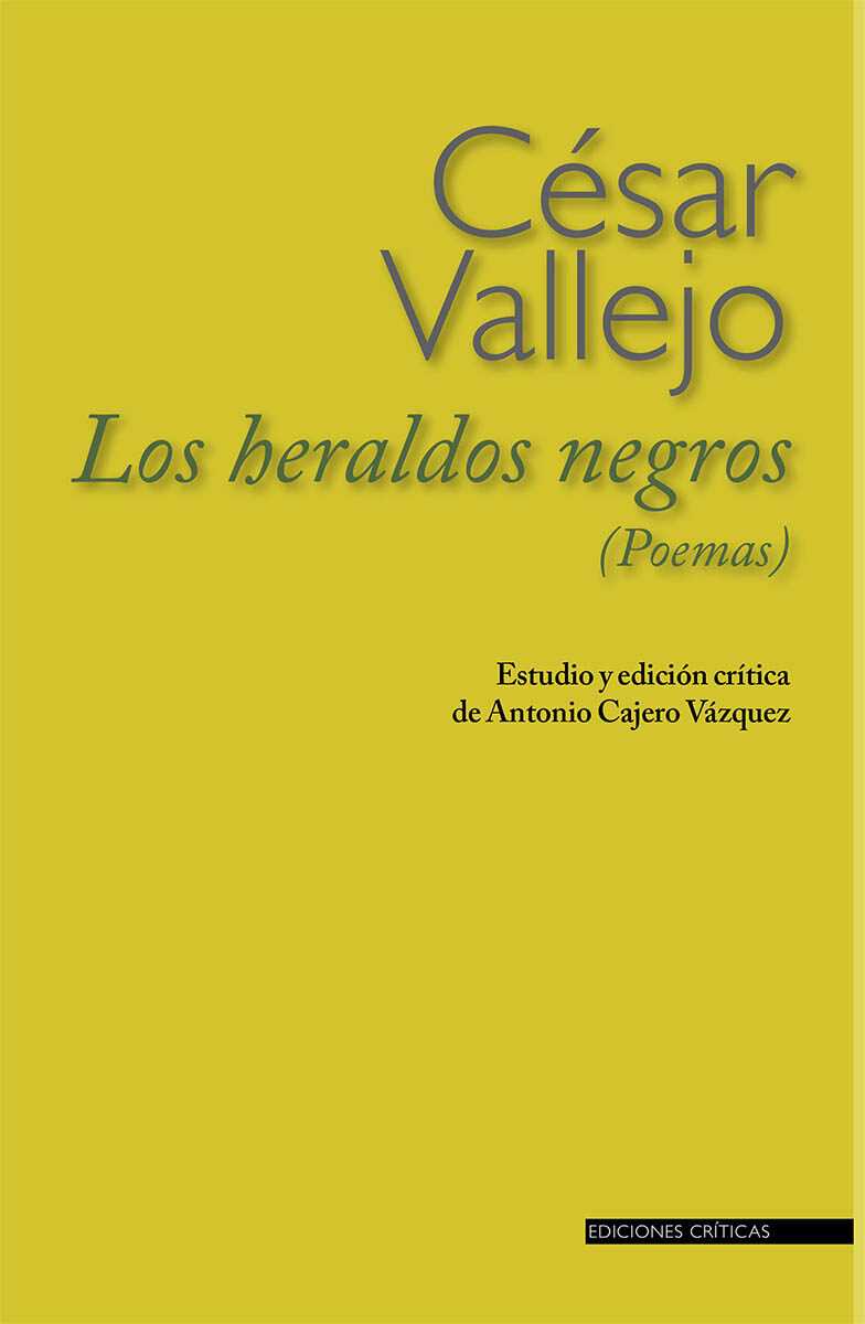 Portada de Los heraldos negros · Antonio Cajero Vázquez