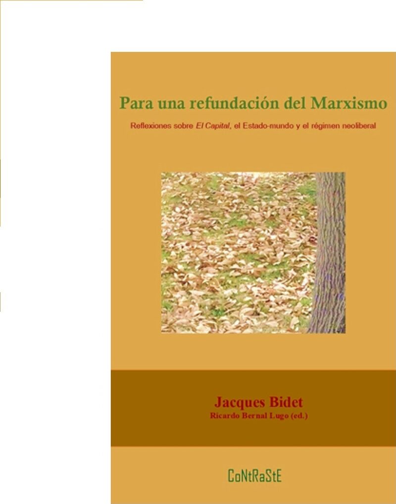 Portada de Para una refundación del Marxismo