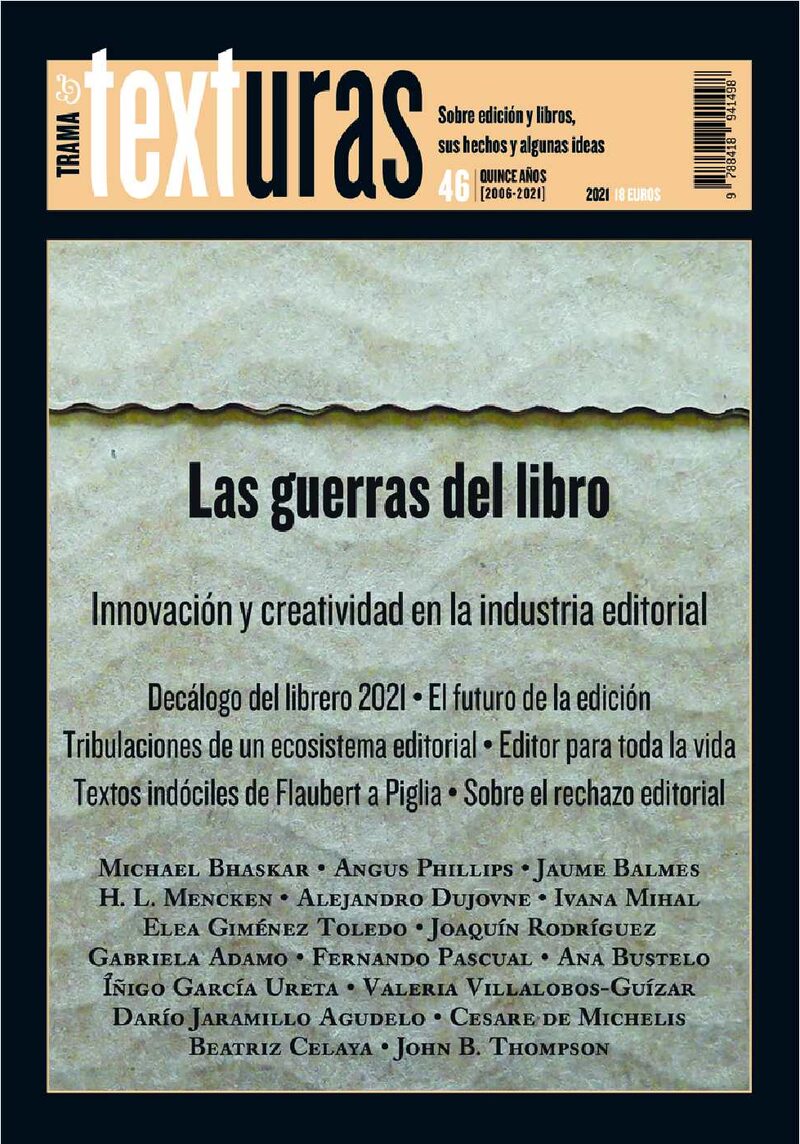 Portada de Texturas 46: Las guerras del libro