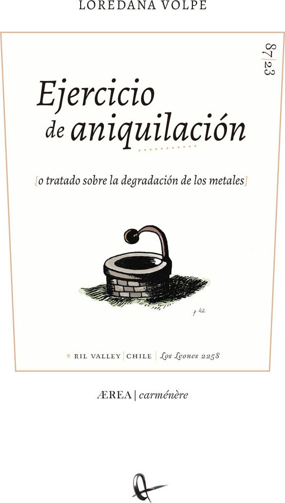 Portada de Ejercicio de aniquilación [o tratado sobre la degradación de los metales]