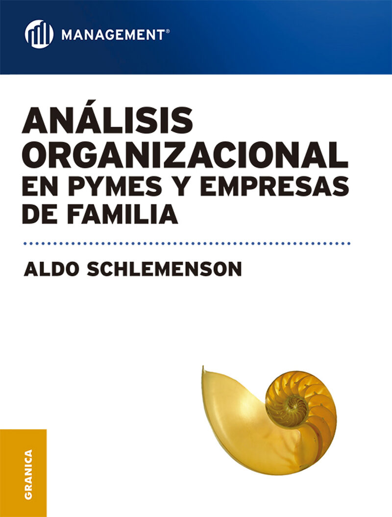 Portada de Análisis organizacional en PYMES y empresas de familia · Aldo Schlemenson