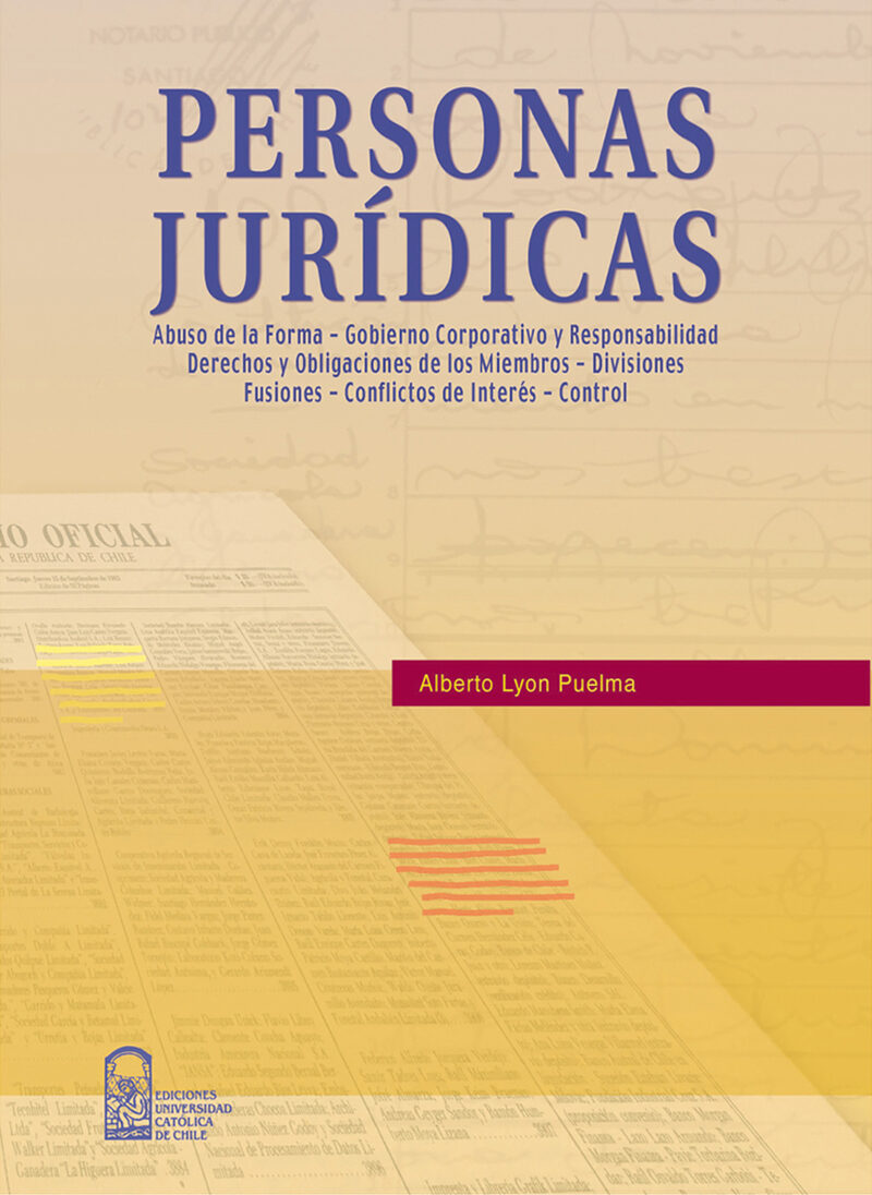 Portada de Personas jurídicas · Alberto Lyon P.