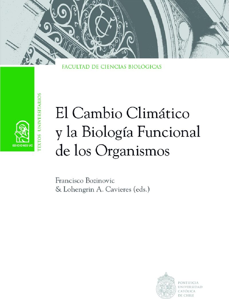 Portada de El cambio climático y la biología funcional de los organismos