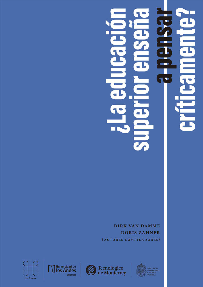 Portada de La educación superior enseña a pensar críticamente · Dirk Van Damme